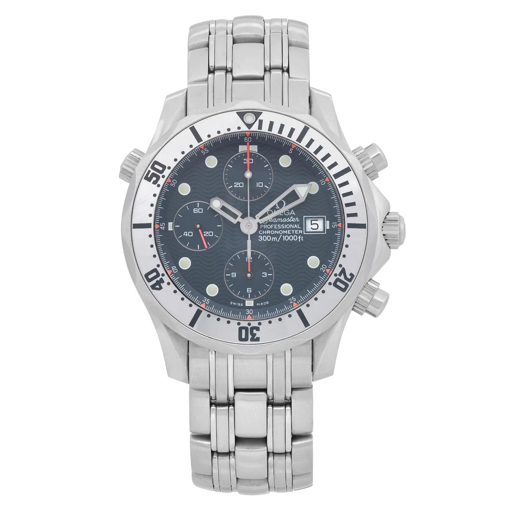 Front Full View Of OMEGA 2598.80.00 Stainless Steel Watch Pre Owned Condition Good