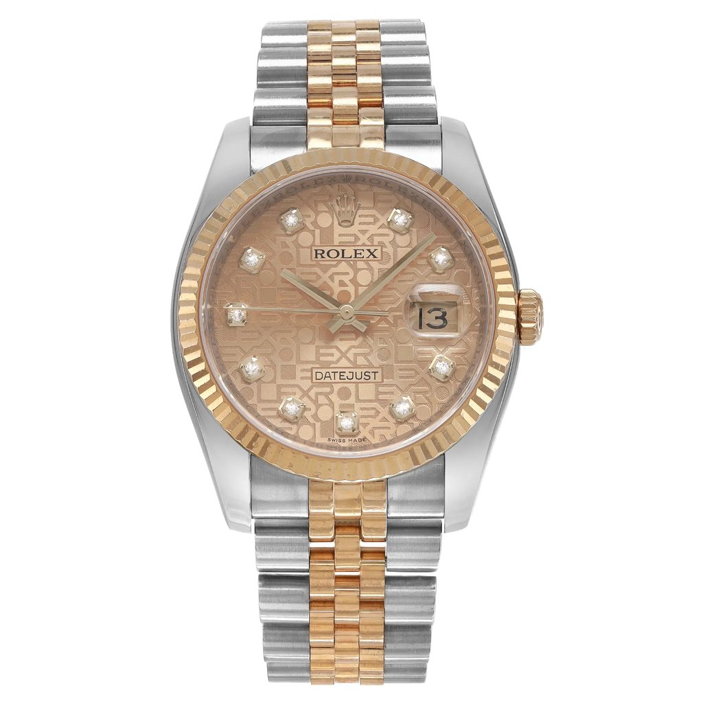 Front Full View Of Rolex 116233 Stainless Steel Watch Pre Owned Condition Excellent