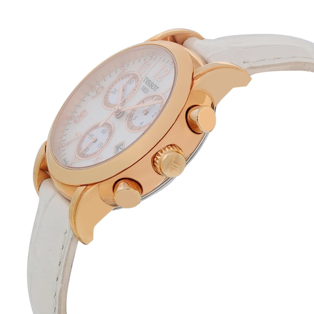 View Of Crown Facing Side Of Tissot T050.217.36.112.00 Stainless Steel Watch Pre Owned Condition