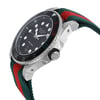 View Of Crown Facing Side Of Gucci YA136209 Stainless Steel Watch Display Model Condition