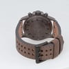 Back View Of Solid Back Case And Closed Leather Band Of Luminox XL.1943 Watch Pre Owned Condition