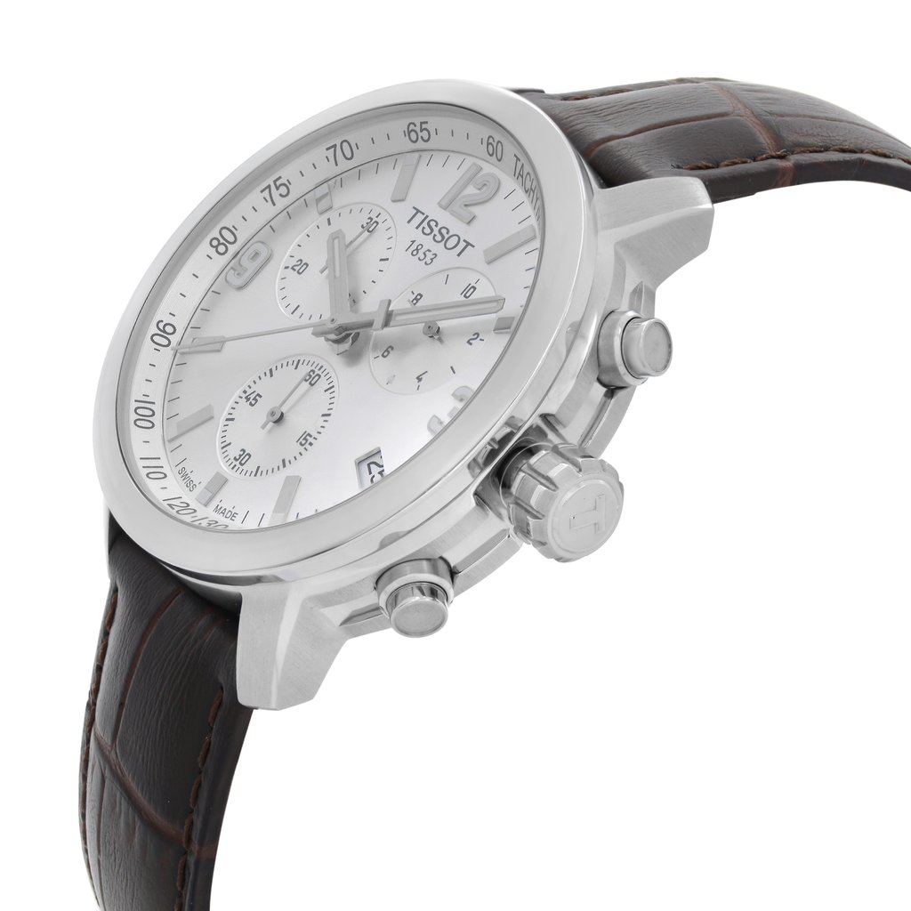 View Of Crown Facing Side Of Tissot T055.417.16.037.00 Stainless Steel Watch New With Defects Condition