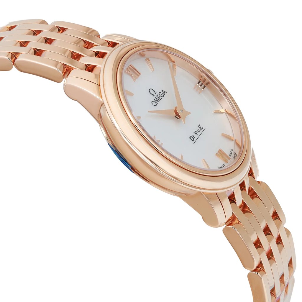View Of Opposite Crown Facing Side Of OMEGA 424.50.27.60.05.002 Rose Gold Watch Unworn Condition