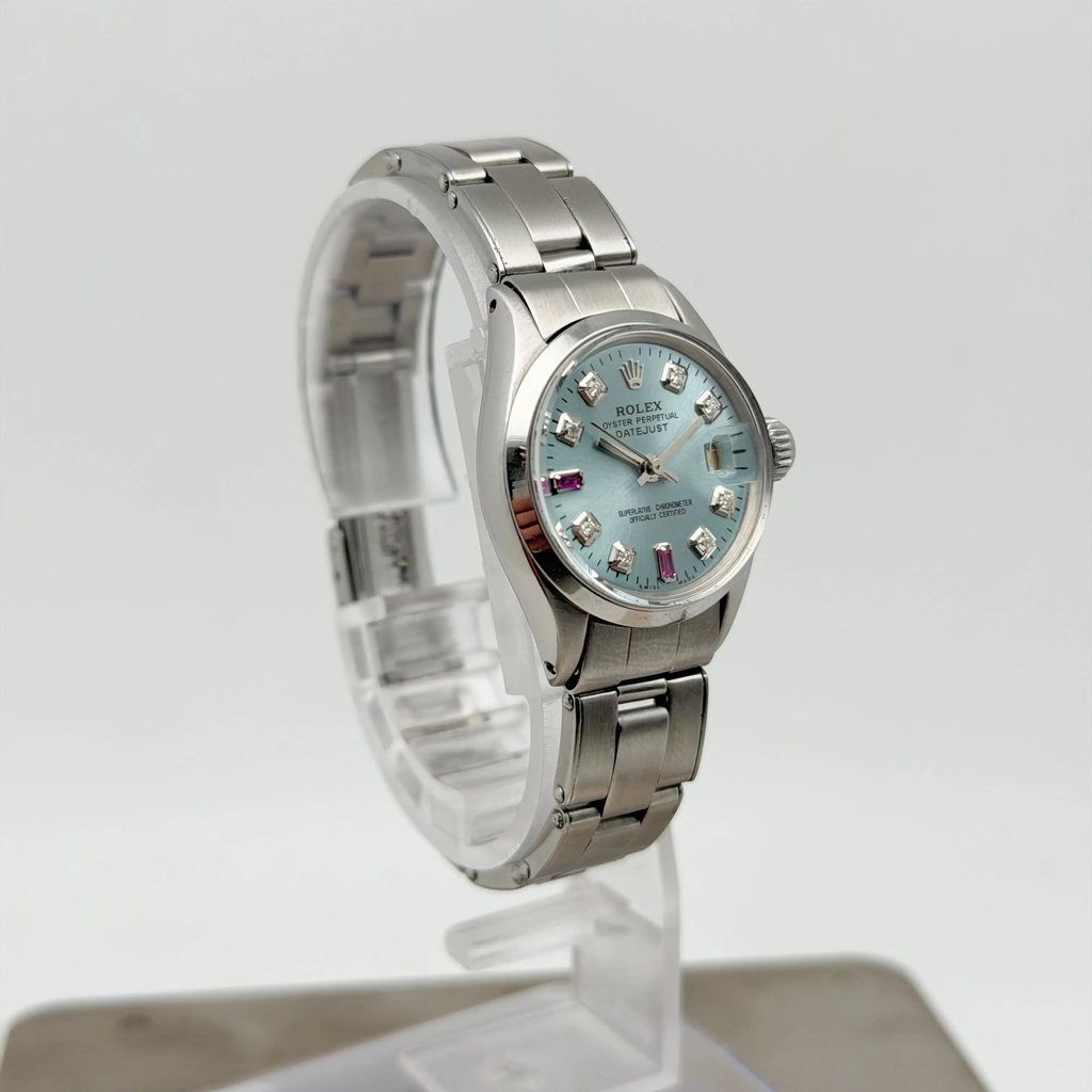 View Of Opposite Crown Facing Side Of Rolex 6517 {Case Material} Watch Pre Owned Condition
