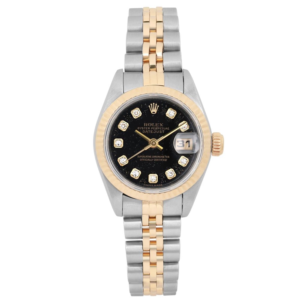 Front Full View Of Rolex 69173 Stainless Steel Watch Pre Owned Condition Good