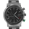 Up Close Front Facing Picture Of Gucci YA101331 Stainless Steel Watch Pre Owned Condition