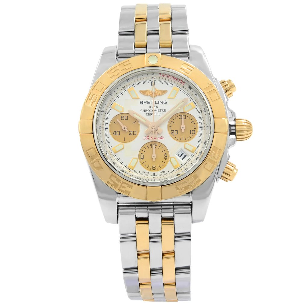 Front Full View Of Breitling CB014012/G713-378C Stainless Steel Watch Pre Owned Condition {Product Condition}
