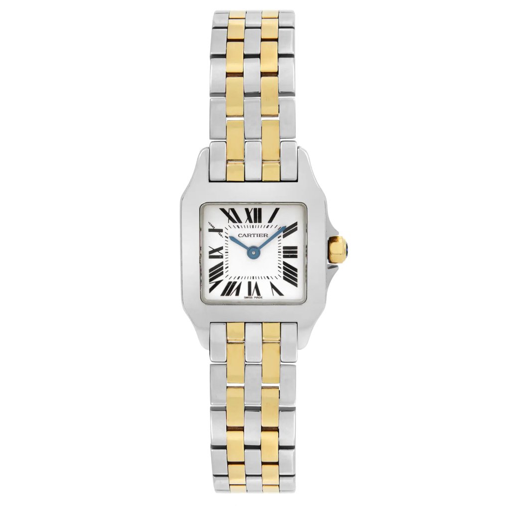 Front Full View Of Cartier W25066Z6 Stainless Steel Watch Pre Owned Condition {Product Condition}