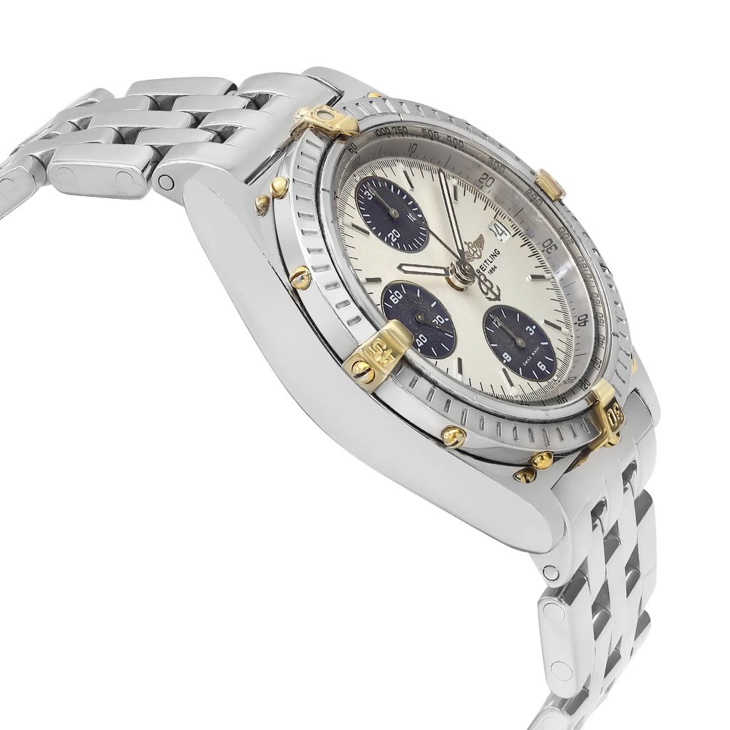 View Of Opposite Crown Facing Side Of Breitling B13050.1 Stainless Steel Watch Pre Owned Condition