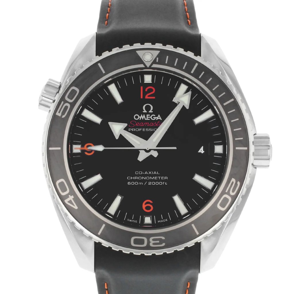 Up Close Front Facing Picture Of OMEGA 232.32.46.21.01.005 Stainless Steel Watch Pre Owned Condition