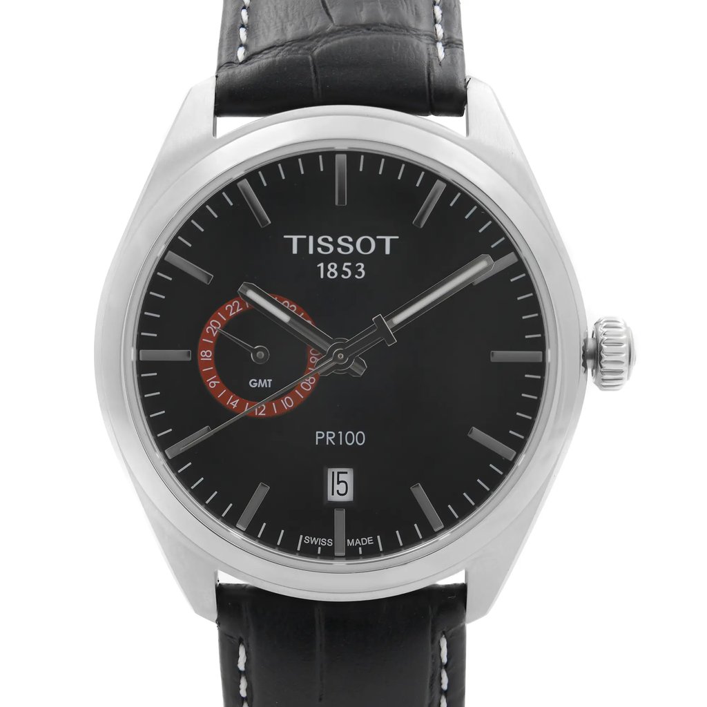 Up Close Front Facing Picture Of Tissot T101.452.16.051.00 Stainless Steel Watch New With Defects Condition