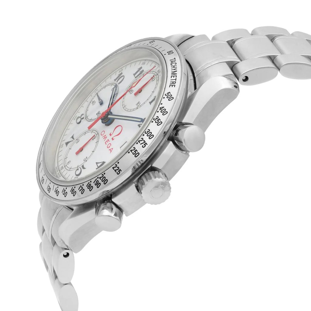 View Of Crown Facing Side Of OMEGA 3515.20.00 Stainless Steel Watch Pre Owned Condition