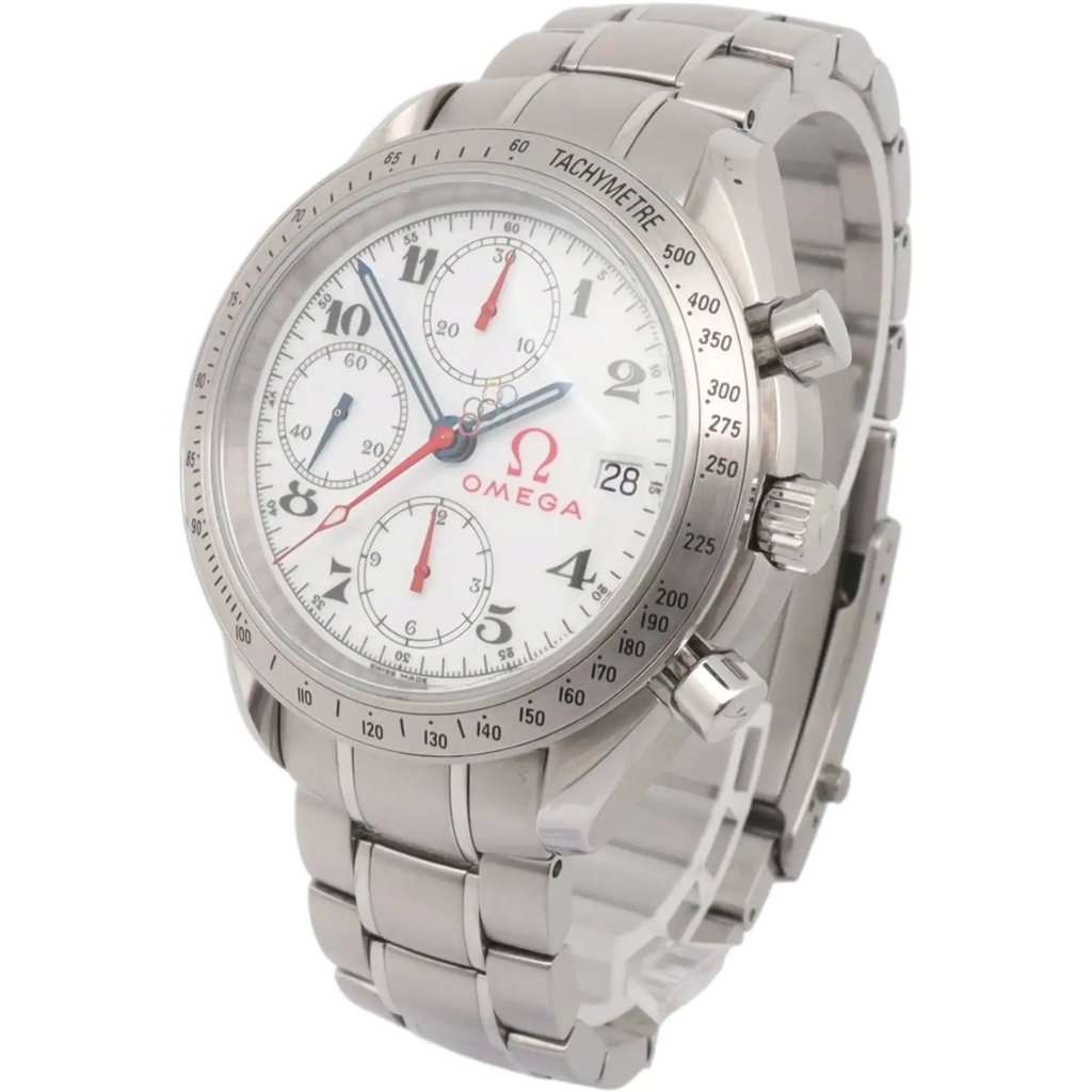View Of Crown Facing Side Of OMEGA 323.10.40.40.04.001 Stainless Steel Watch Pre Owned Condition