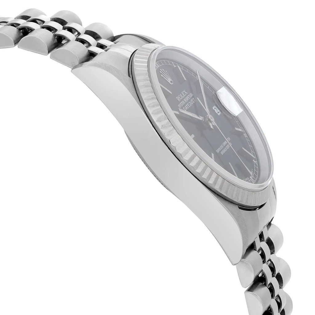 View Of Opposite Crown Facing Side Of Rolex 16234 Stainless Steel Watch Pre Owned Condition