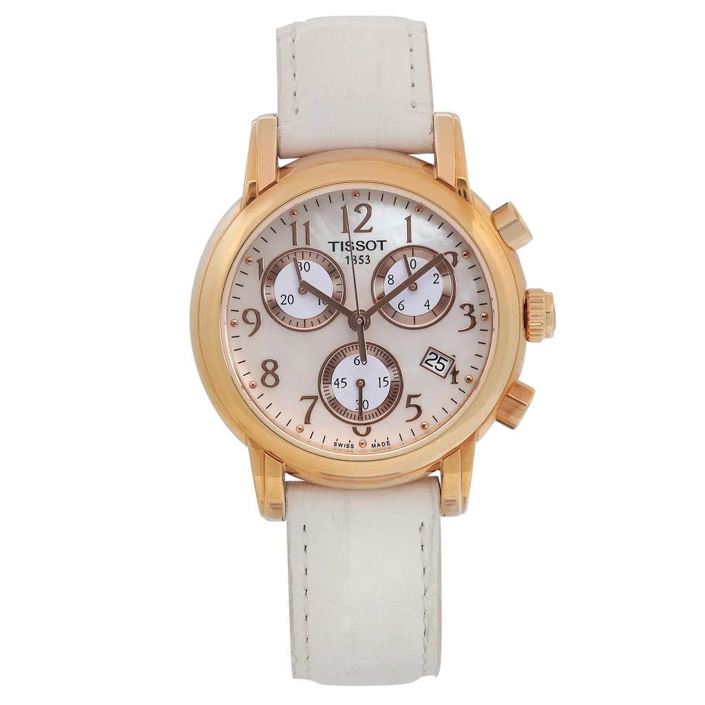 Front Full View Of Tissot T050.217.36.112.00 Stainless Steel Watch Pre Owned Condition Good