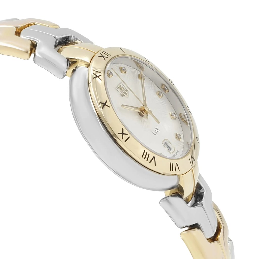 View Of Opposite Crown Facing Side Of TAG Heuer WAT1350.BB0957 Stainless Steel Watch Pre Owned Condition