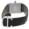 Back View Of Screwback Back Case And Closed Leather Band Of Cartier W5200005 Watch Pre Owned Condition