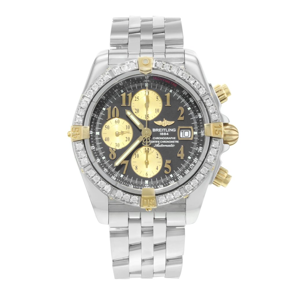 Front Full View Of Breitling B13356 Stainless Steel Watch Pre Owned Condition {Product Condition}