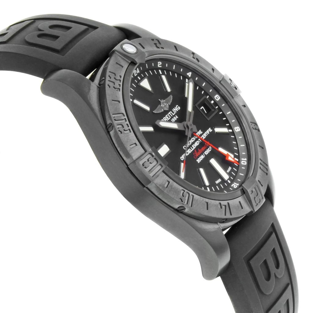View Of Opposite Crown Facing Side Of Breitling M3239010/BF04-153S Stainless Steel Watch Pre Owned Condition