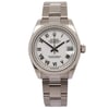 Front Full View Of Rolex 178279 White Gold Watch Pre Owned Condition {Product Condition}