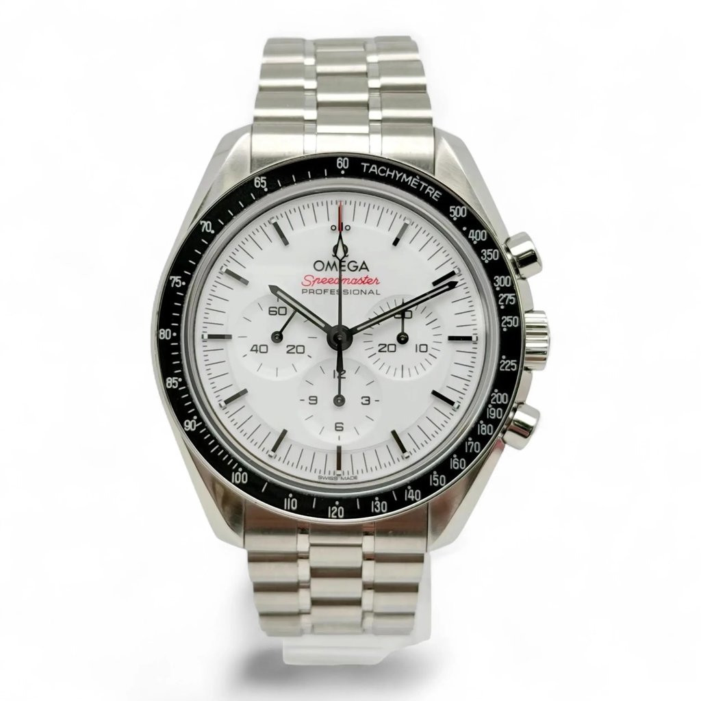 Front Full View Of OMEGA 310.30.42.50.04.001 Stainless Steel Watch Pre Owned Condition Excellent