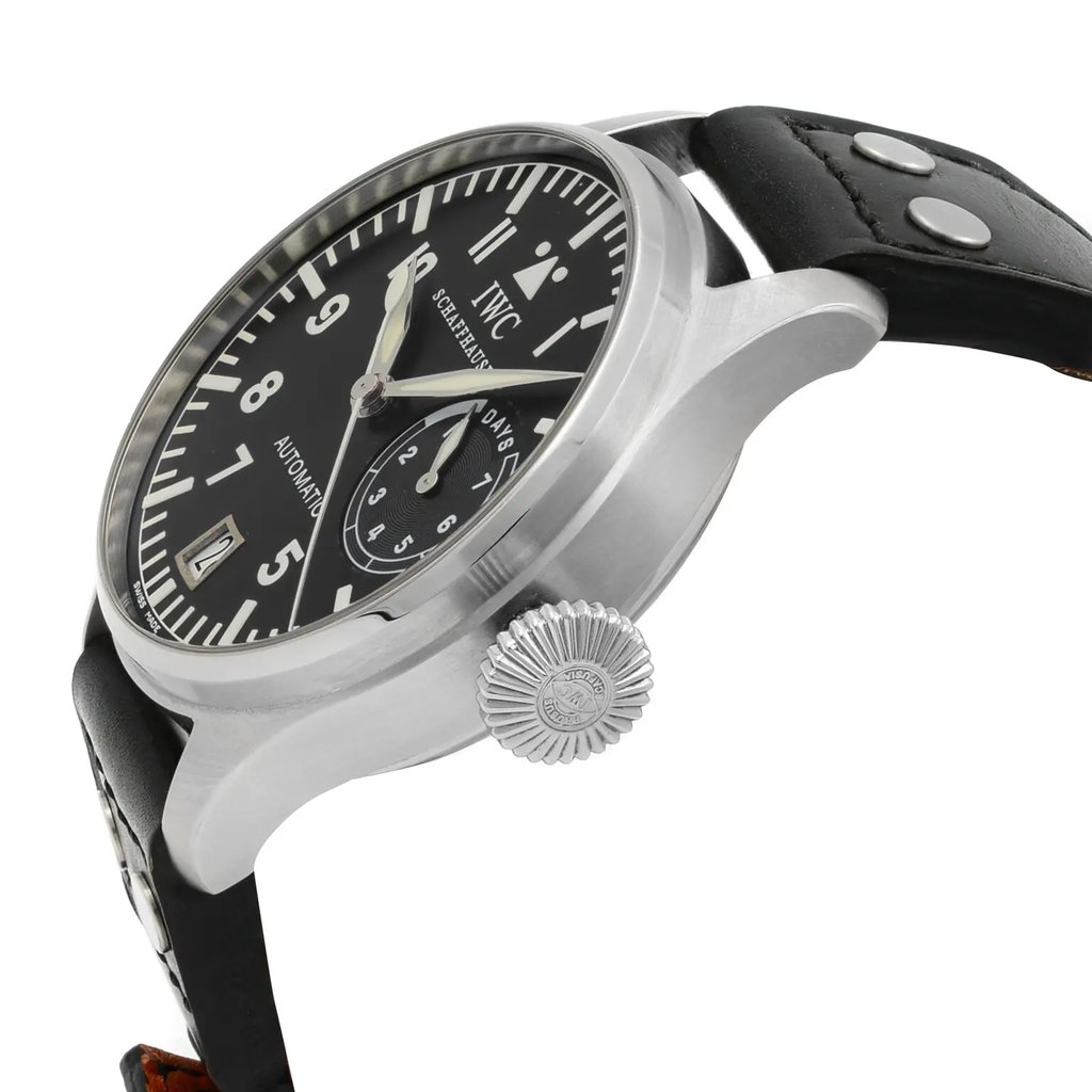 View Of Crown Facing Side Of IWC IW500201 Stainless Steel Watch Pre Owned Condition