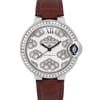 Up Close Front Facing Picture Of Cartier W4BB0027 Stainless Steel Watch Pre Owned Condition