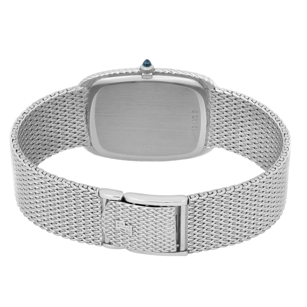 Back View Of Snap Back Case And Closed White Gold Band Of Audemars Piguet 701 Watch Pre Owned Condition