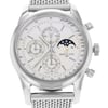 Up Close Front Facing Picture Of Breitling A1931012/G750-154A Stainless Steel Watch Display Model Condition