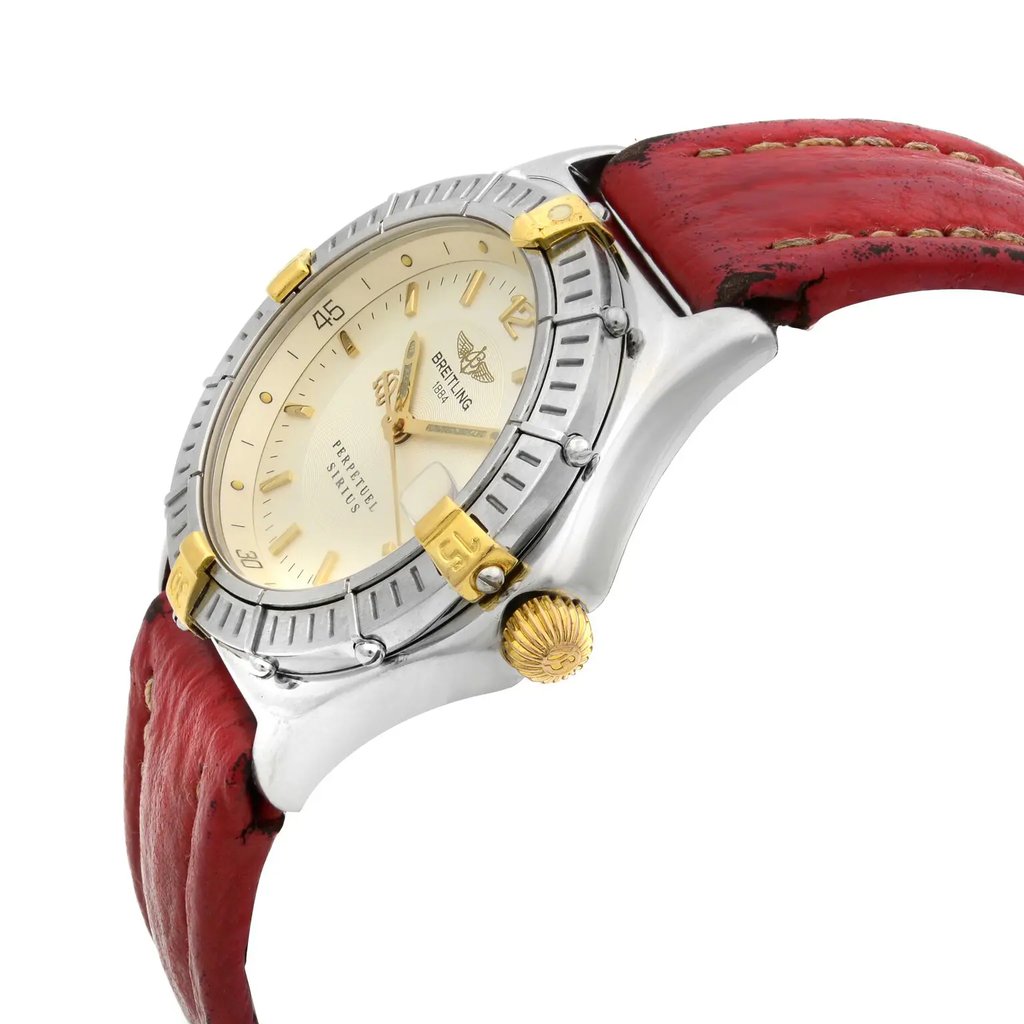 View Of Crown Facing Side Of Breitling B60622 Stainless Steel Watch Pre Owned Condition