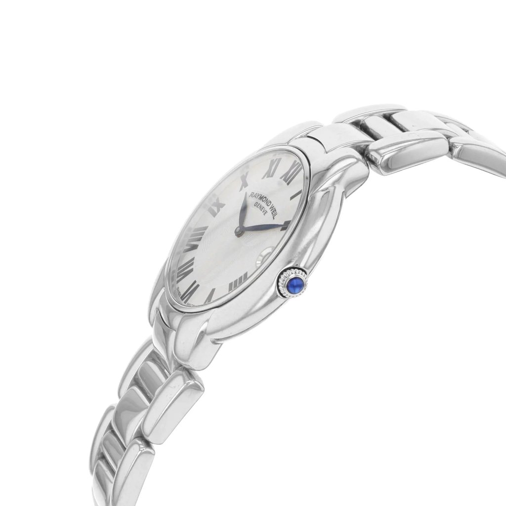 View Of Crown Facing Side Of RAYMOND WEIL 5235-ST-01659 Stainless Steel Watch Pre Owned Condition