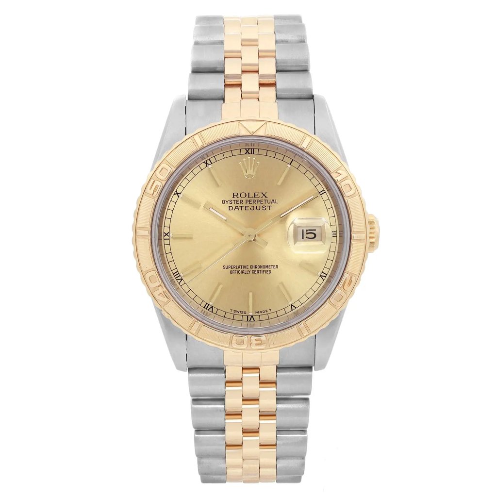 Front Full View Of Rolex 16263 Stainless Steel Watch Pre Owned Condition Good