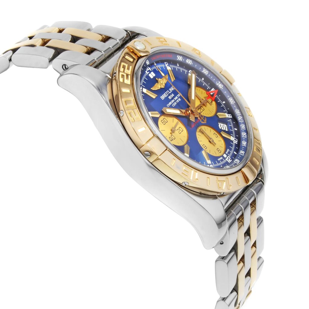 View Of Opposite Crown Facing Side Of Breitling CB042012/C858-375C Stainless Steel Watch Display Model Condition