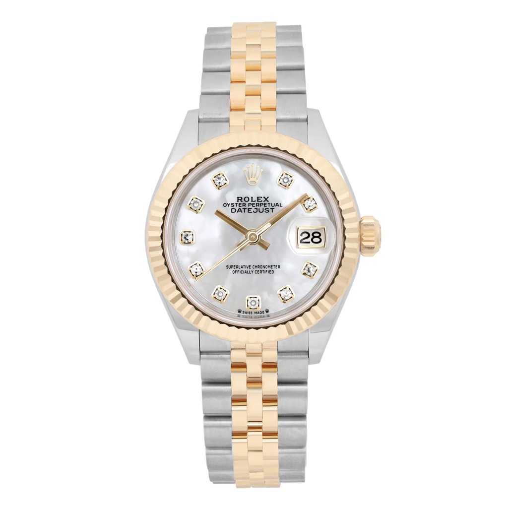 Front Full View Of Rolex 279173 Stainless Steel Watch New Condition Excellent