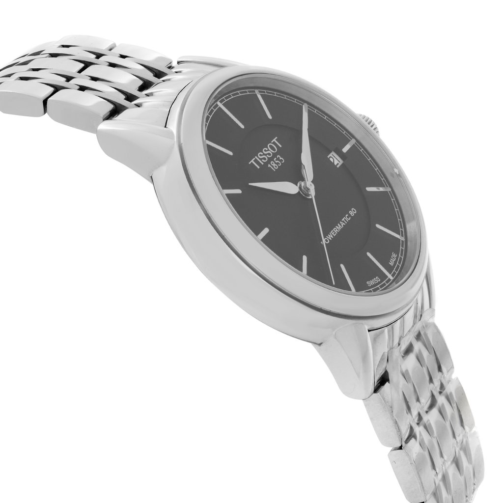 View Of Opposite Crown Facing Side Of Tissot T085.407.11.051.00 Stainless Steel Watch Unworn Condition