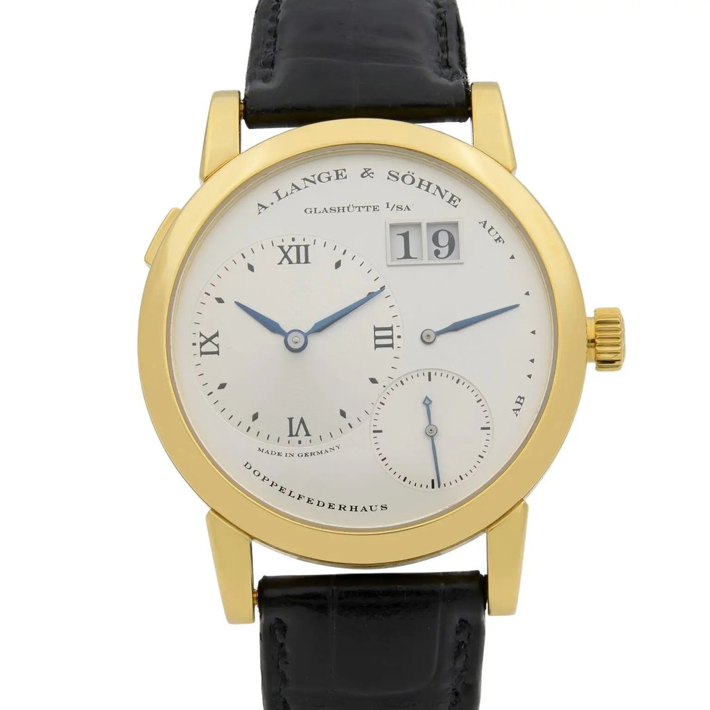 Front Full View Of A. Lange & Sohne 101.022 Gold 18kt Watch Pre Owned Condition {Product Condition}