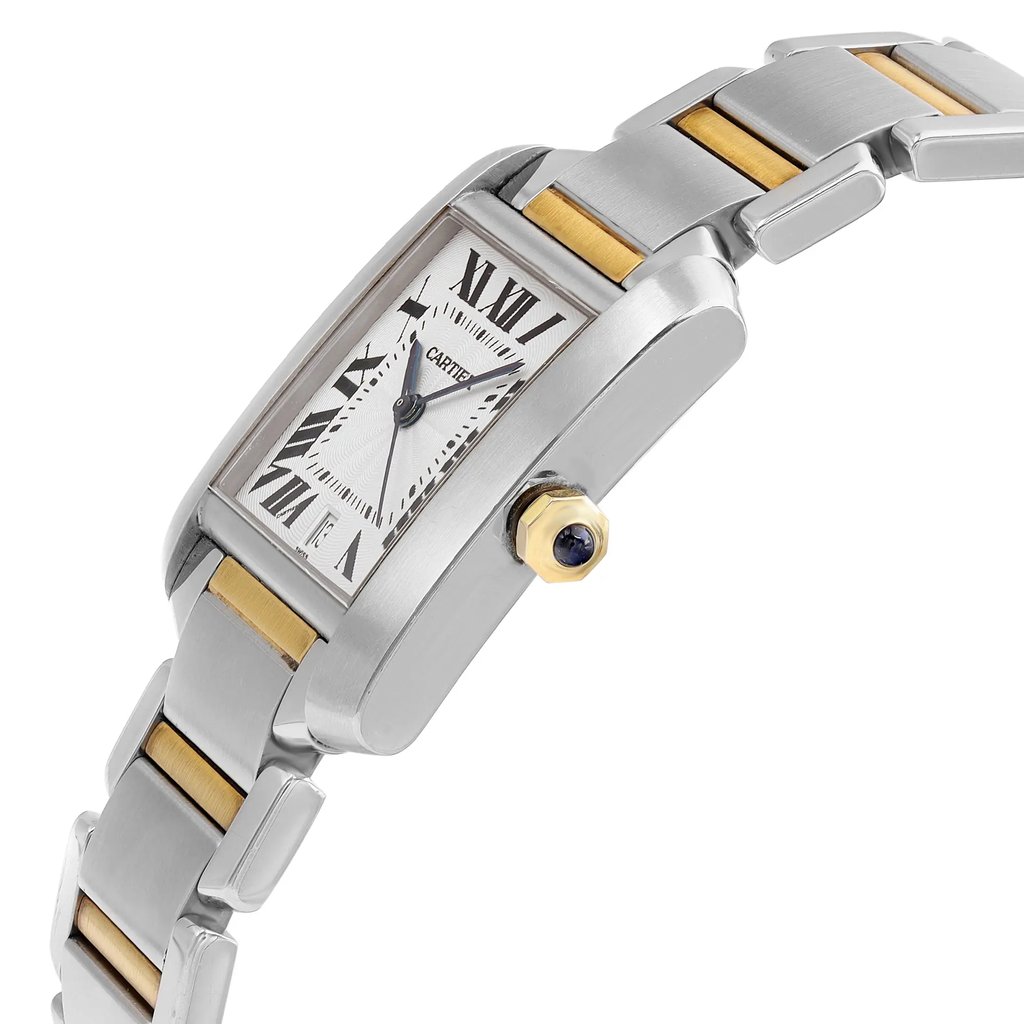 View Of Crown Facing Side Of Cartier W51005Q4 Stainless Steel Watch Pre Owned Condition
