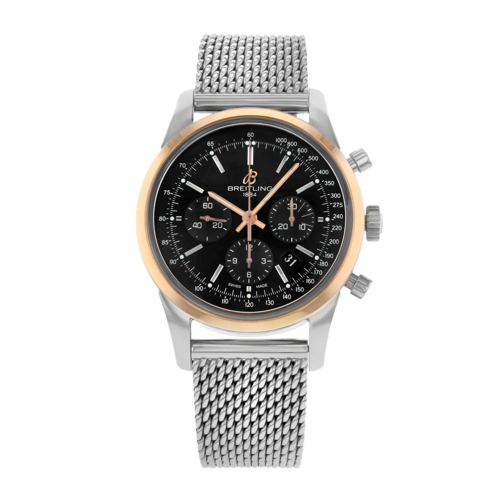 Front Full View Of Breitling UB015212/BC74-154A Stainless Steel Watch Display Model Condition {Product Condition}
