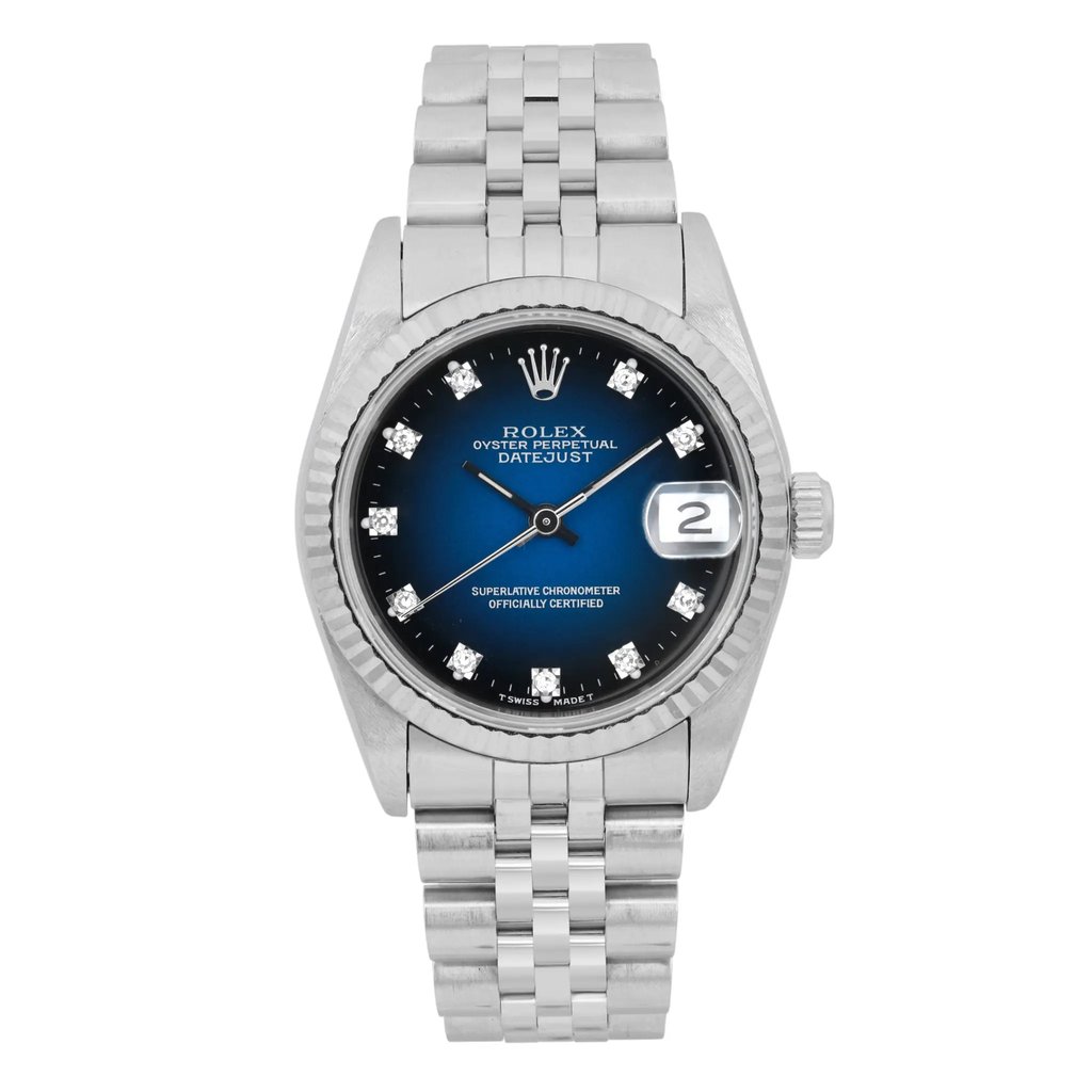 Front Full View Of Rolex 68274 Stainless Steel Watch Pre Owned Condition Good