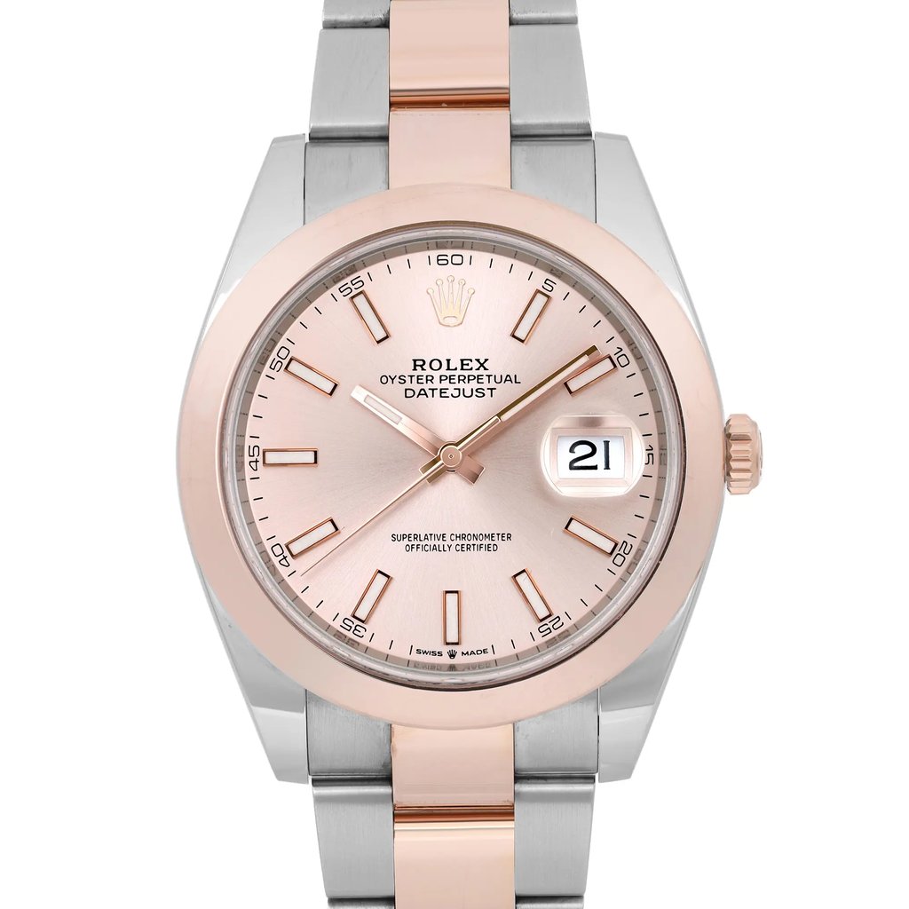 Up Close Front Facing Picture Of Rolex 126301 Stainless Steel Watch Pre Owned Condition