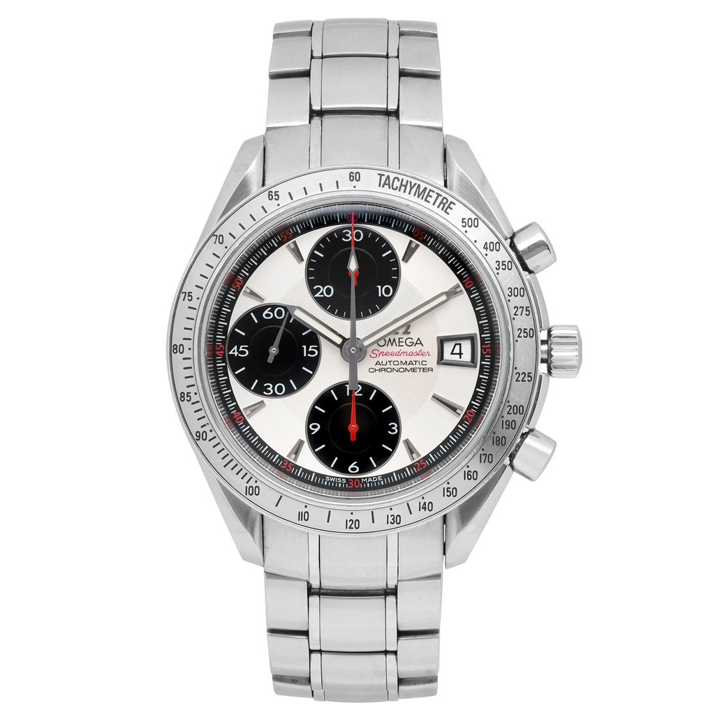 Front Full View Of OMEGA 3211.31.00 Stainless Steel Watch Pre Owned Condition Good