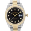 Up Close Front Facing Picture Of Rolex 12633BKDJ Stainless Steel Watch New Condition