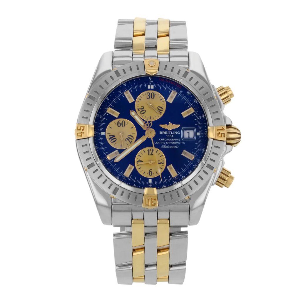 Front Full View Of Breitling B13356 Stainless Steel Watch Pre Owned Condition {Product Condition}
