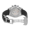 Back View Of Exhibition Back Case And Open Leather Band Of OMEGA 4850.50.31 Watch Pre Owned Condition