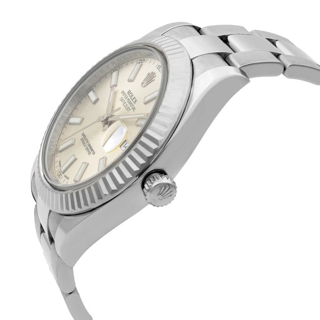 View Of Crown Facing Side Of Rolex 116334 Stainless Steel Watch Pre Owned Condition