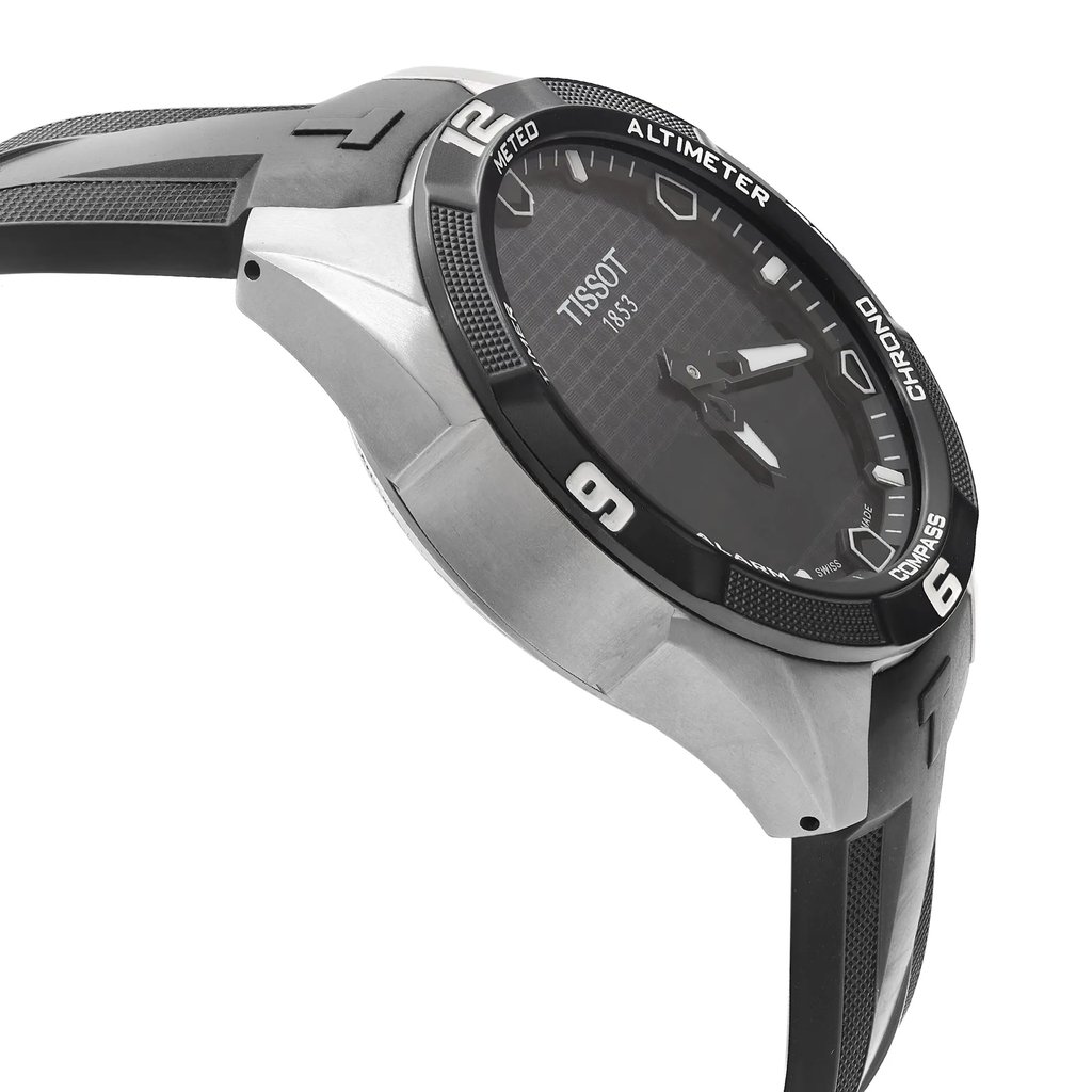 View Of Opposite Crown Facing Side Of Tissot T091.420.47.051.00 Titanium Watch New With Defects Condition