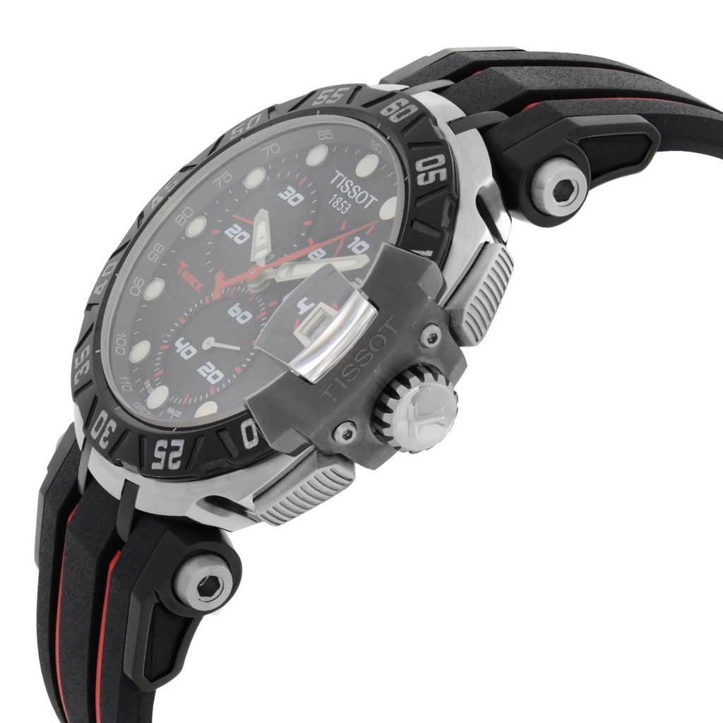 View Of Crown Facing Side Of Tissot T092.417.27.201.00 Stainless Steel Watch Pre Owned Condition