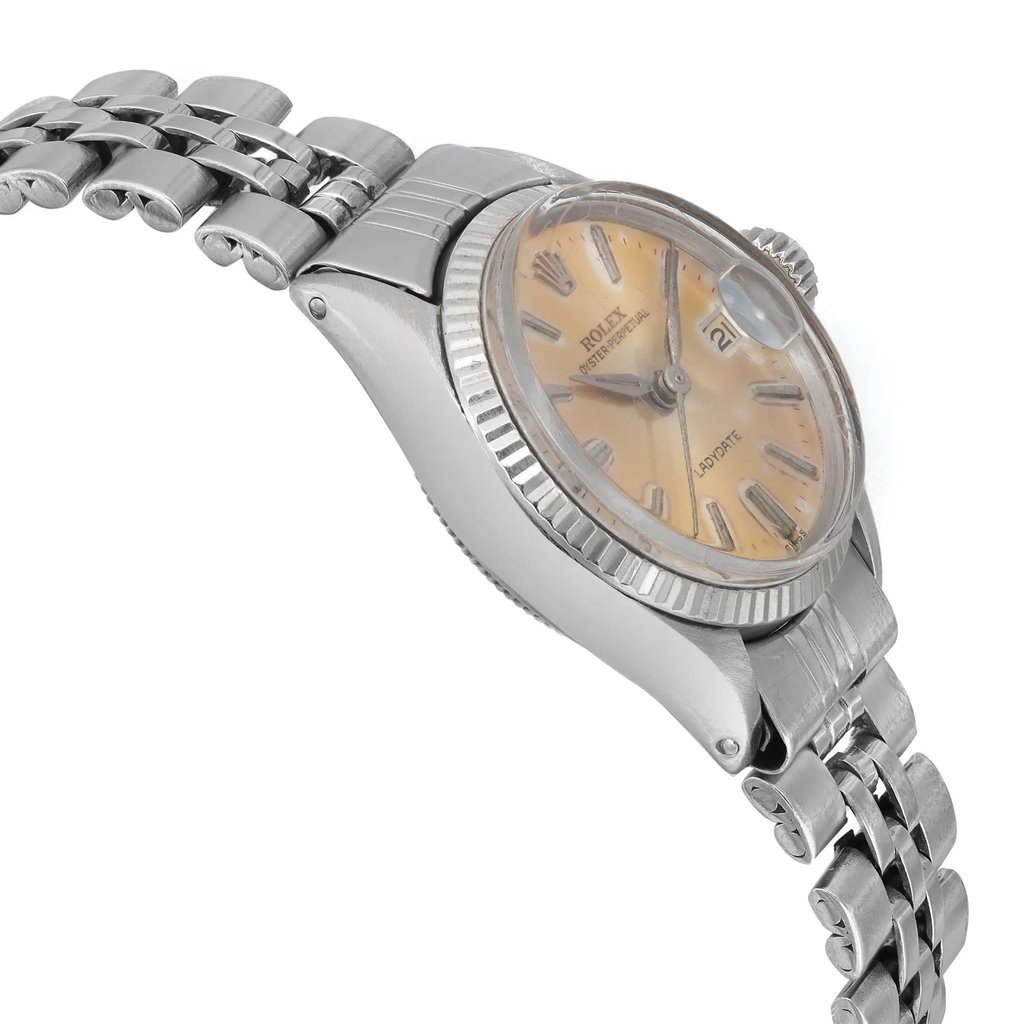 View Of Opposite Crown Facing Side Of Rolex 6517 Stainless Steel Watch Pre Owned Condition