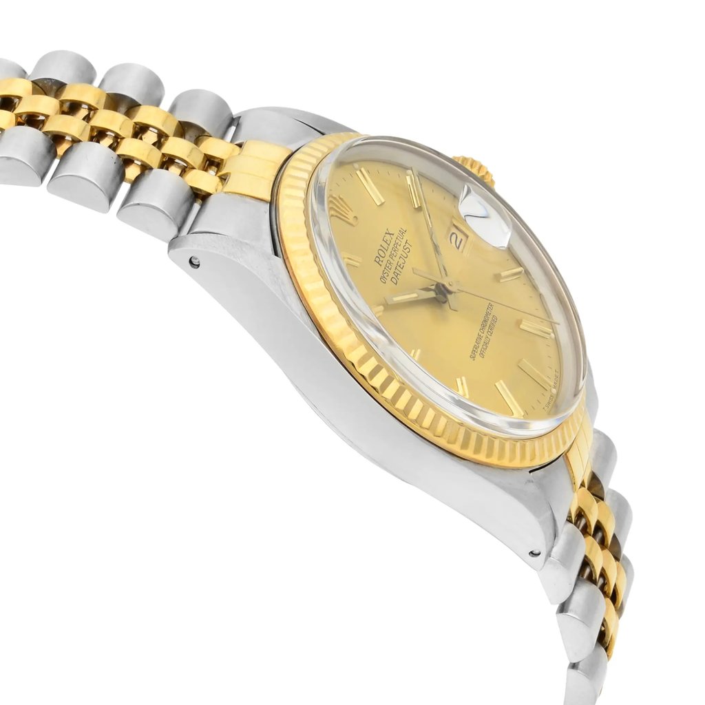 View Of Opposite Crown Facing Side Of Rolex 16013 Stainless Steel Watch Pre Owned Condition
