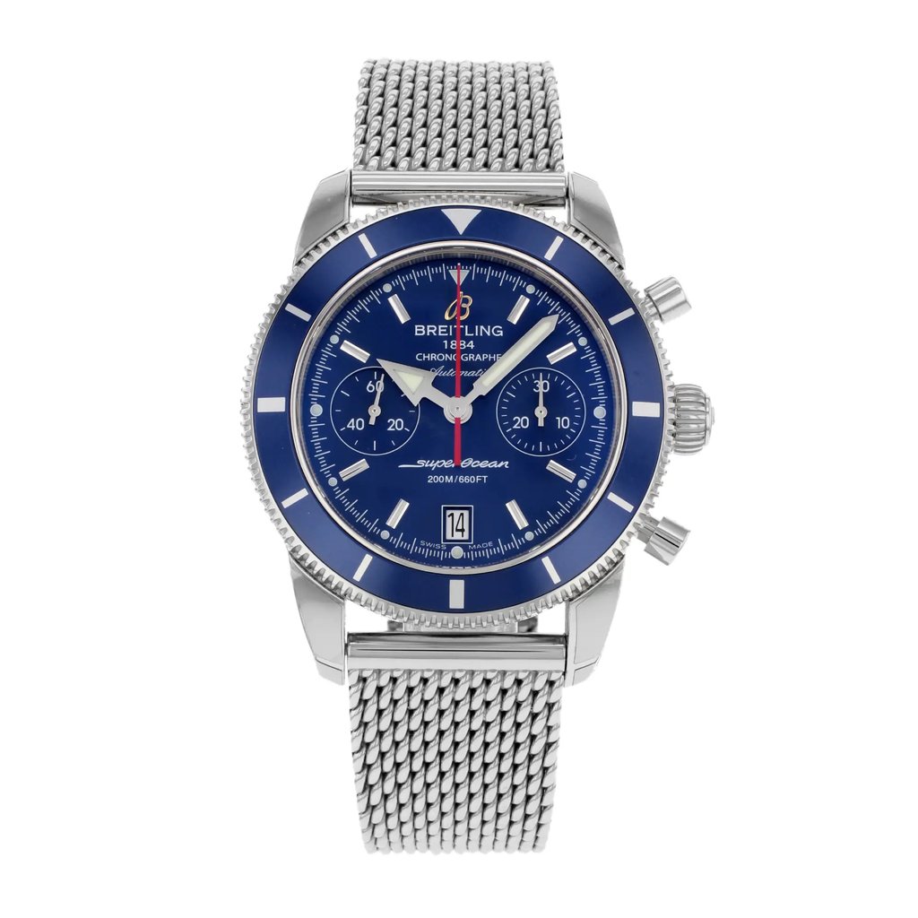 Front Full View Of Breitling A2337016/C856-154A Stainless Steel Watch Display Model Condition {Product Condition}